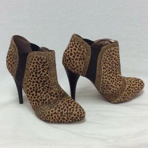 BCBG Fur Stiletto Ankle Boots Size 6